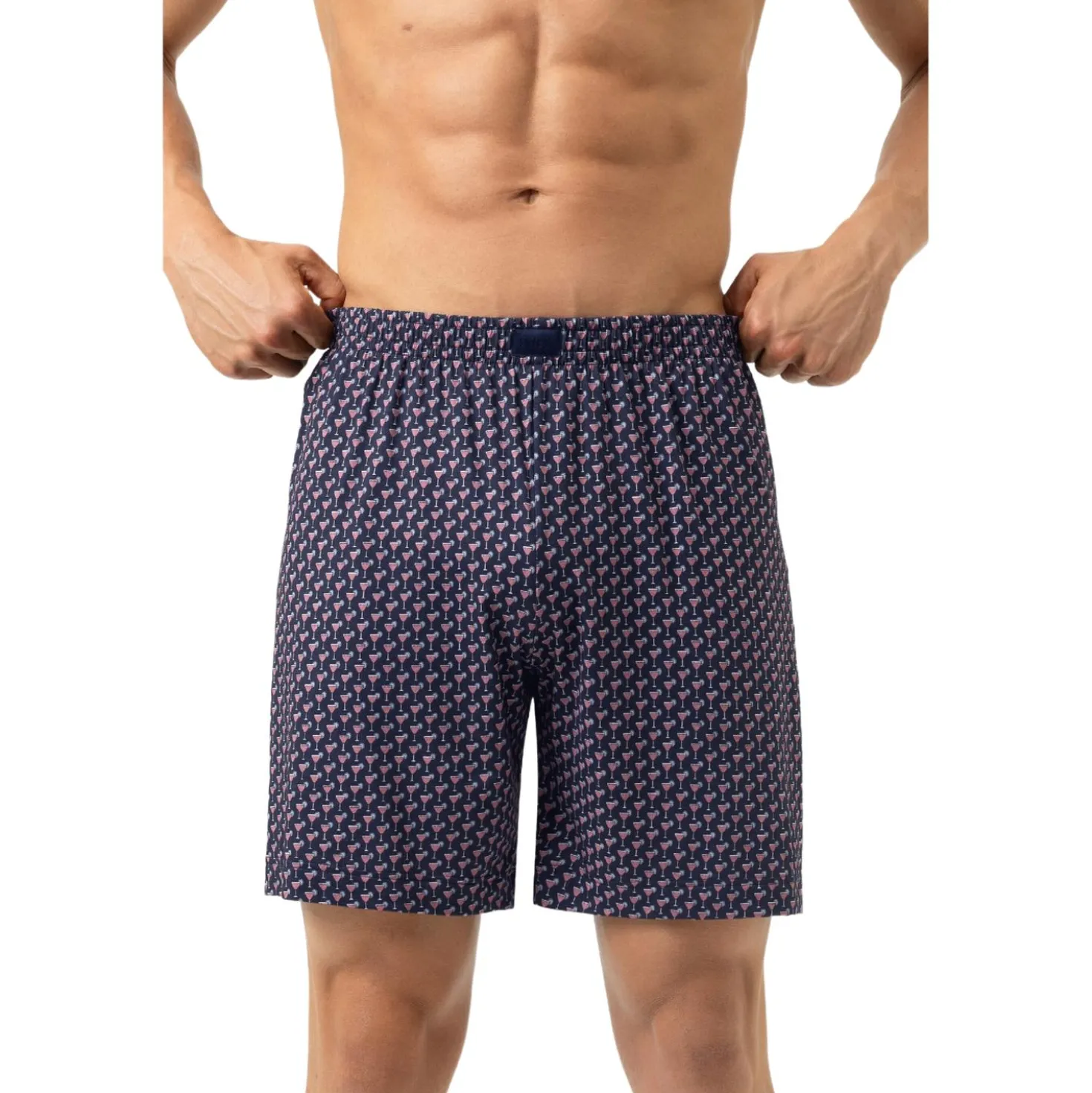 Badeshorts mit Cocktailglas-Print