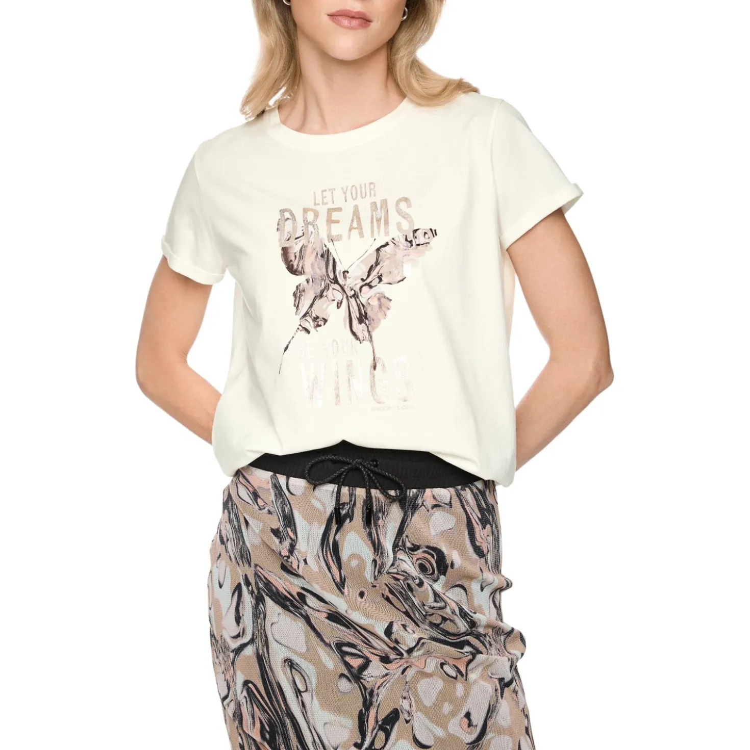 Baumwoll-shirt mit pailletten