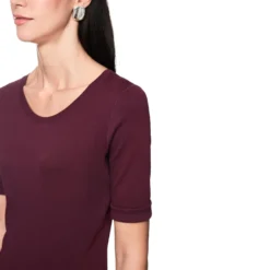 Baumwollstretch-shirt mit halbarm