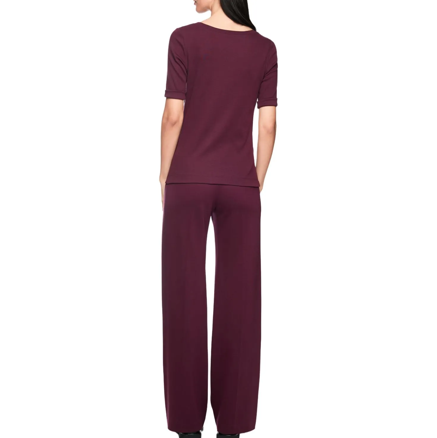 Baumwollstretch-shirt mit halbarm