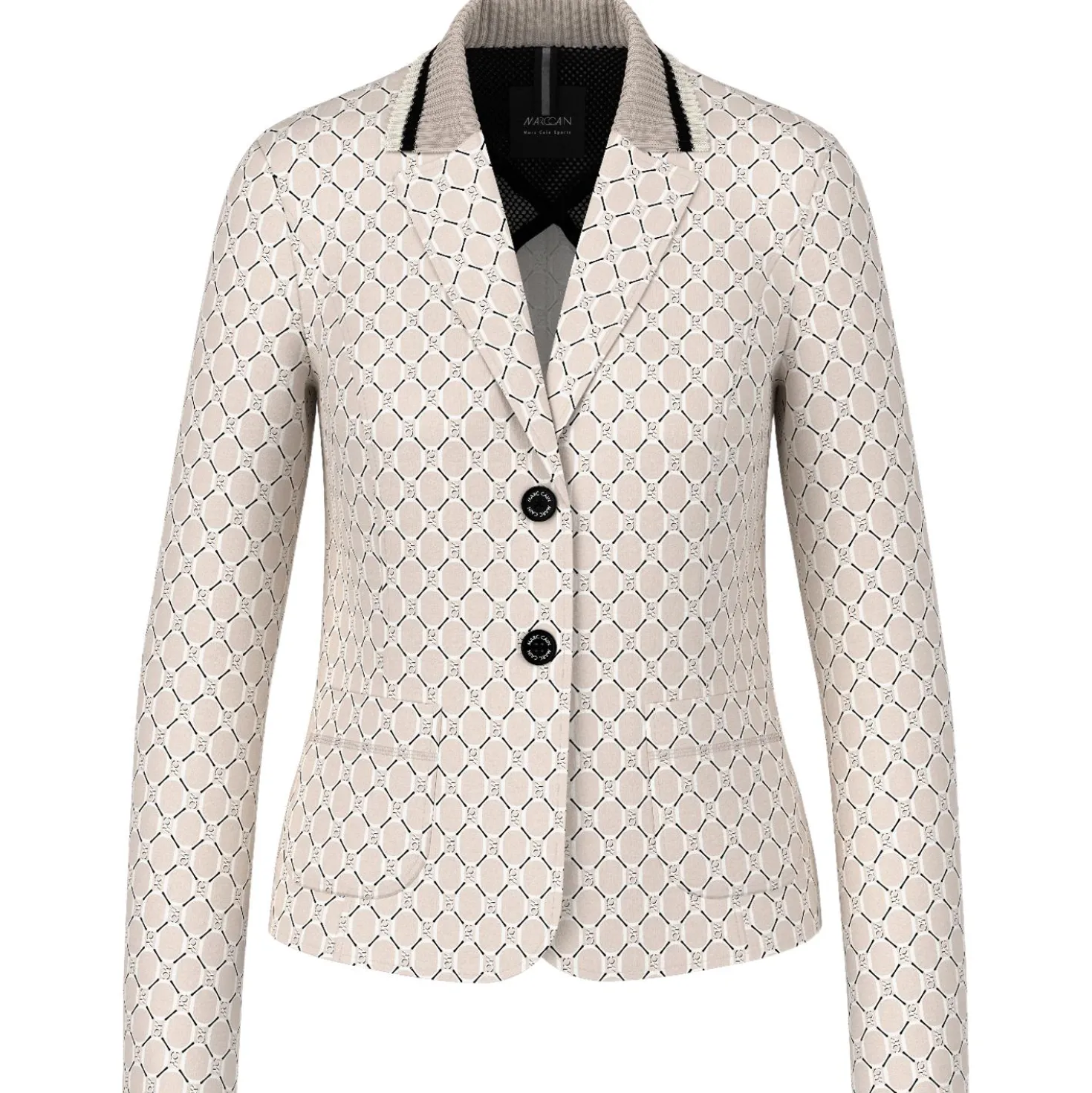 Bedruckter blazer aus scubajersey