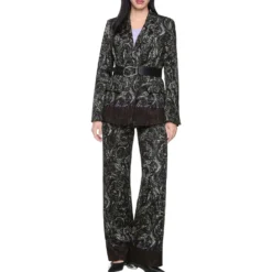 Blazer mit allover-print aus scuba-jersey