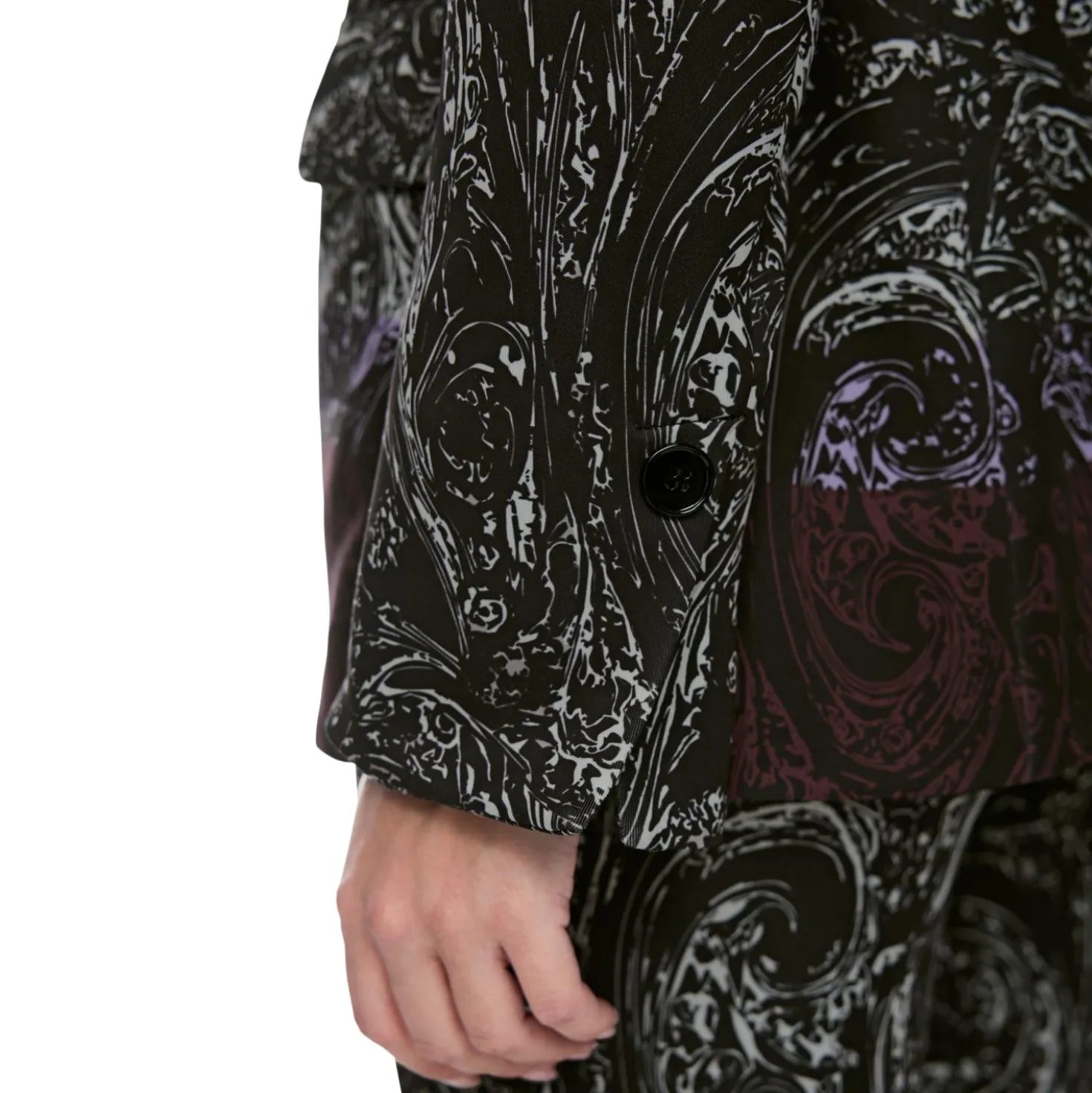 Blazer mit allover-print aus scuba-jersey