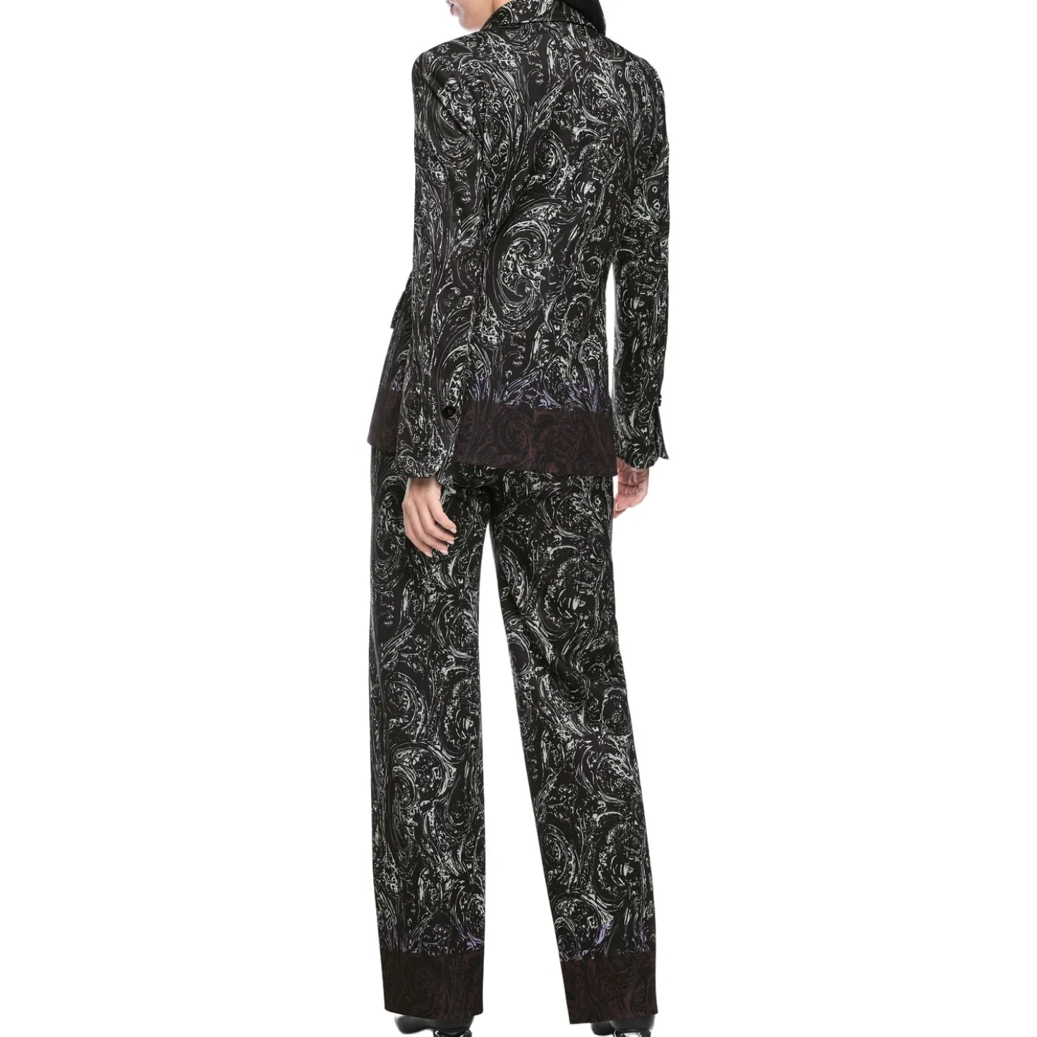 Blazer mit allover-print aus scuba-jersey