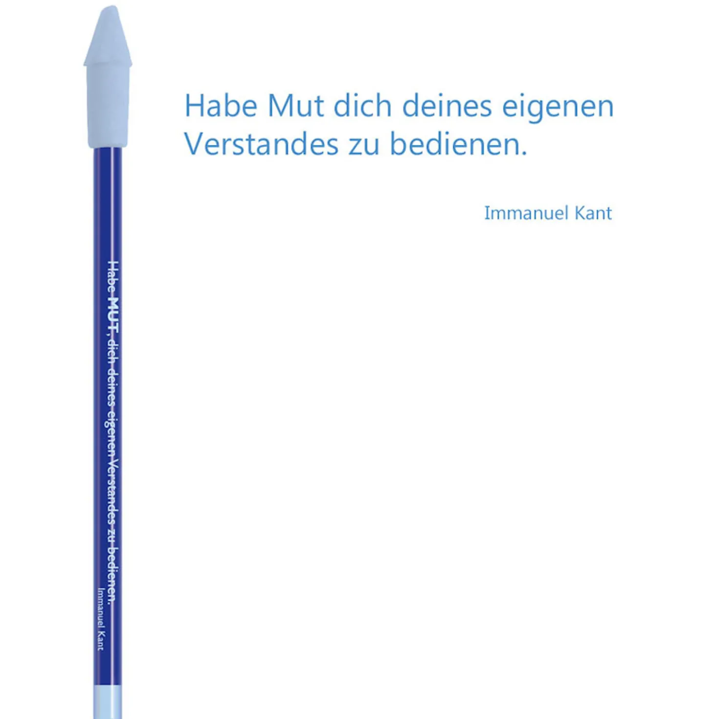 Bleistift blau, Kant