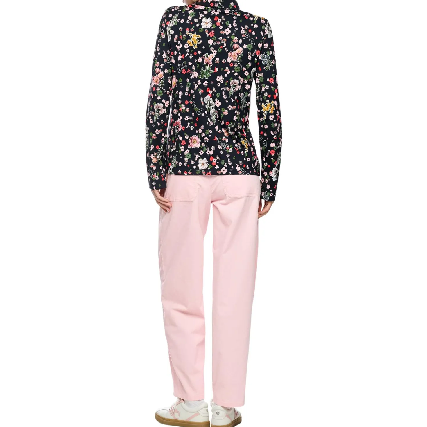 Bluse mit allover-print