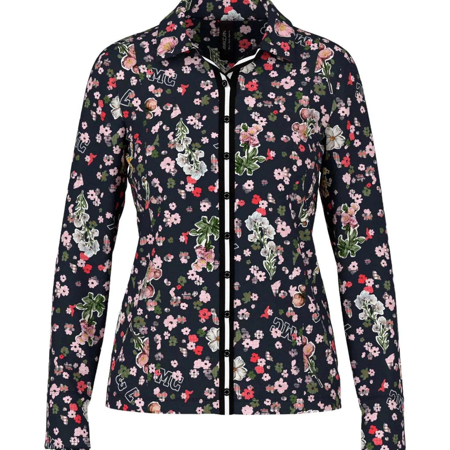 Bluse mit allover-print