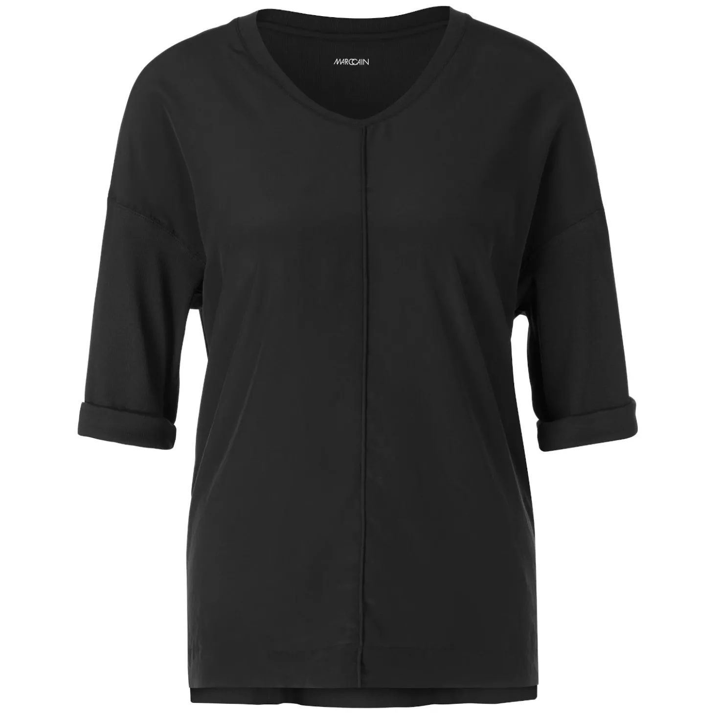 Blusenshirt aus Material-Mix