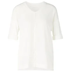 Blusenshirt aus Material-Mix