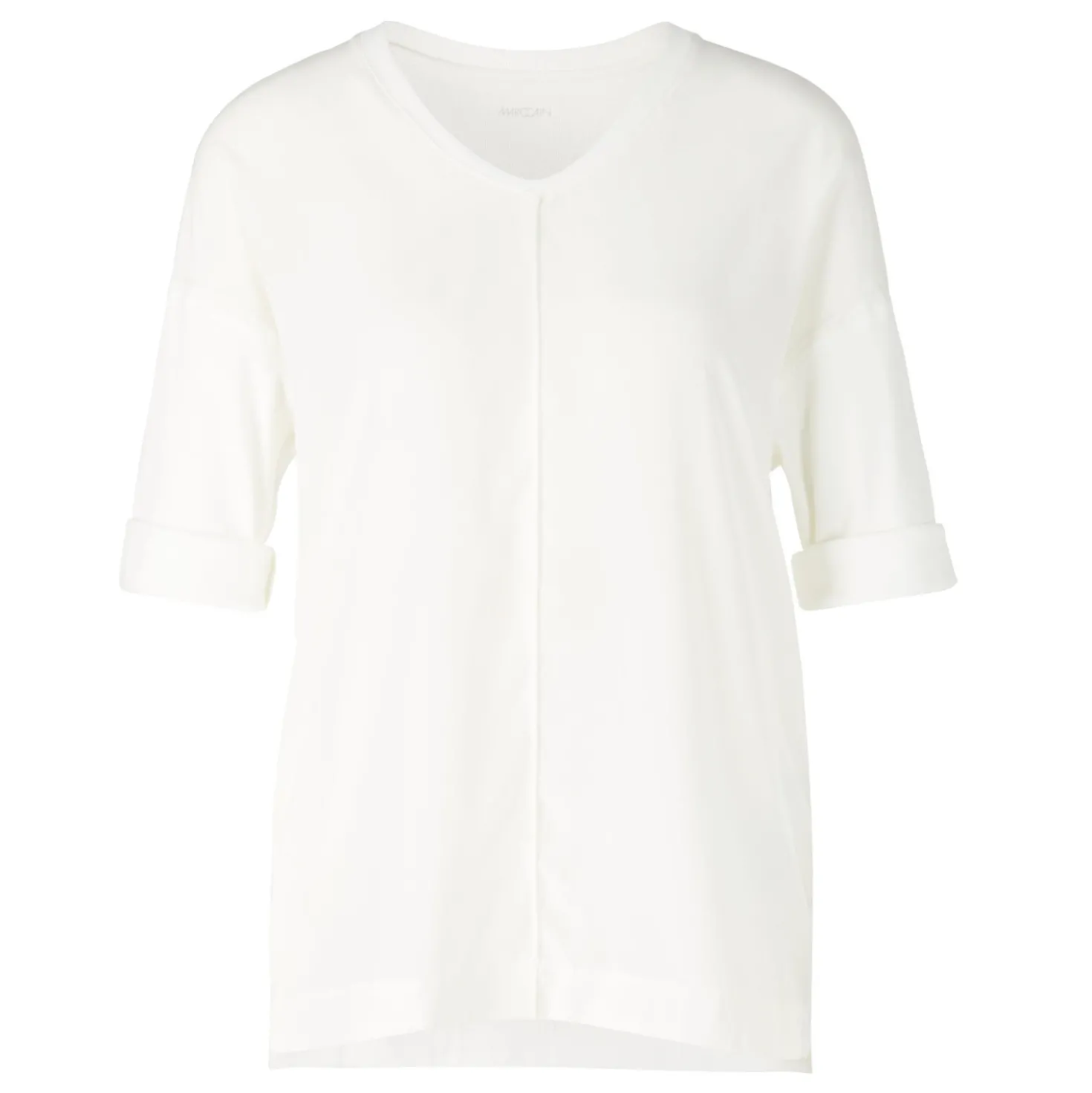 Blusenshirt aus Material-Mix