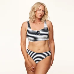 Bralette Bikini Navy Stripes