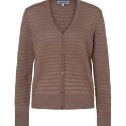 Cardigan mit streifen-struktur