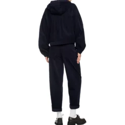 Cordjacke mit kapuze