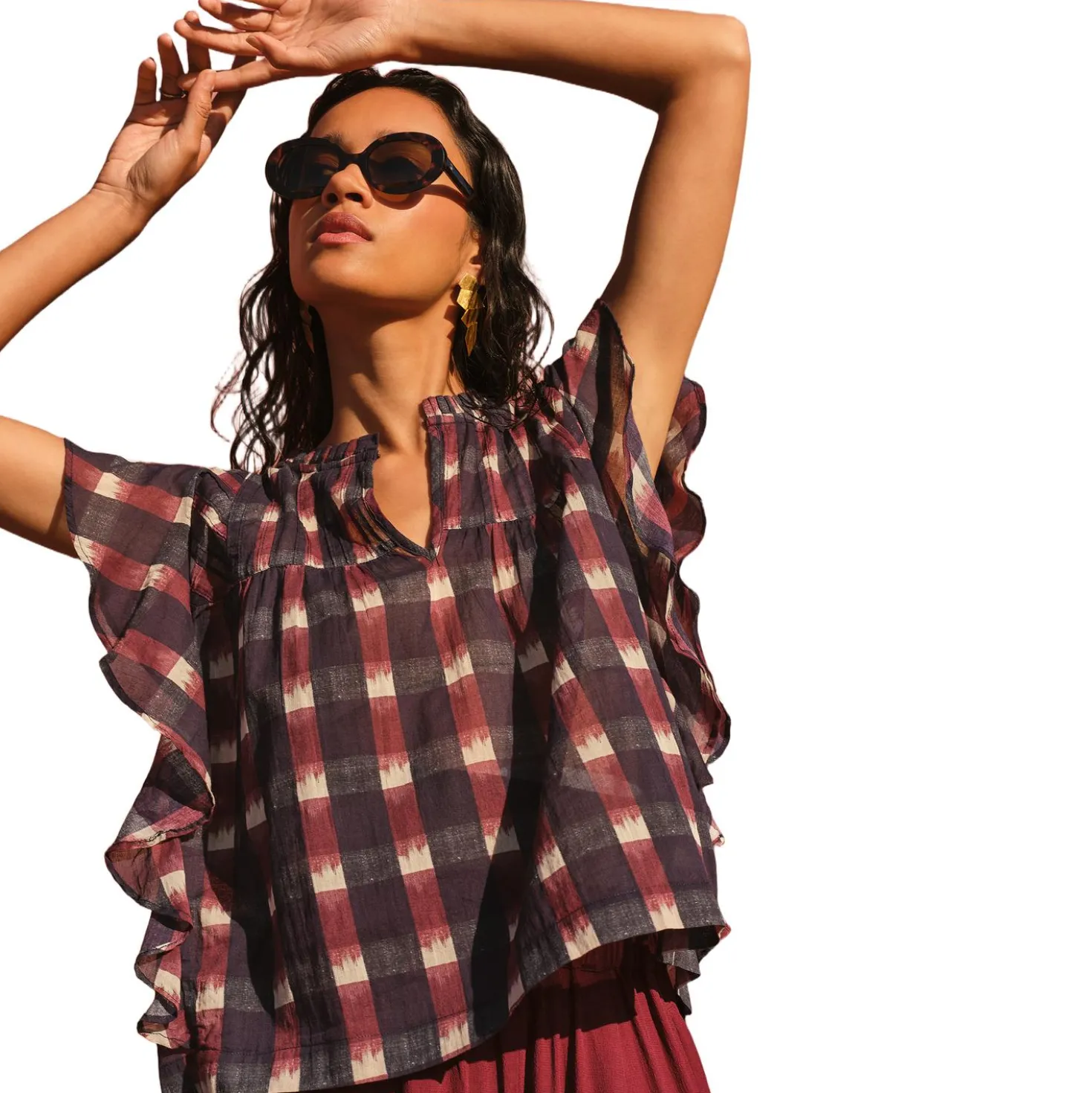 Danee ikat blouse