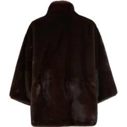 Fake Fur Mantel Moos