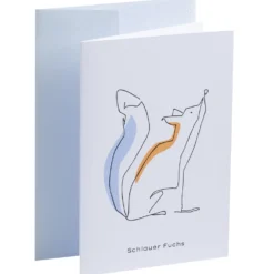 Grußkarte CharakTiere Schlauer Fuchs