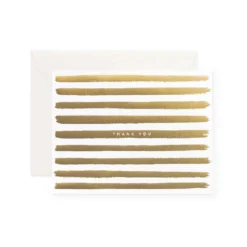Grußkarte Gold Stripes Thank You