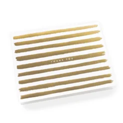 Grußkarte Gold Stripes Thank You