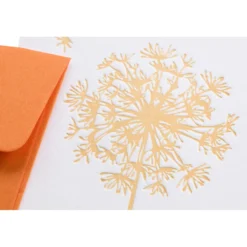 Grußkarte - Pusteblume - orange