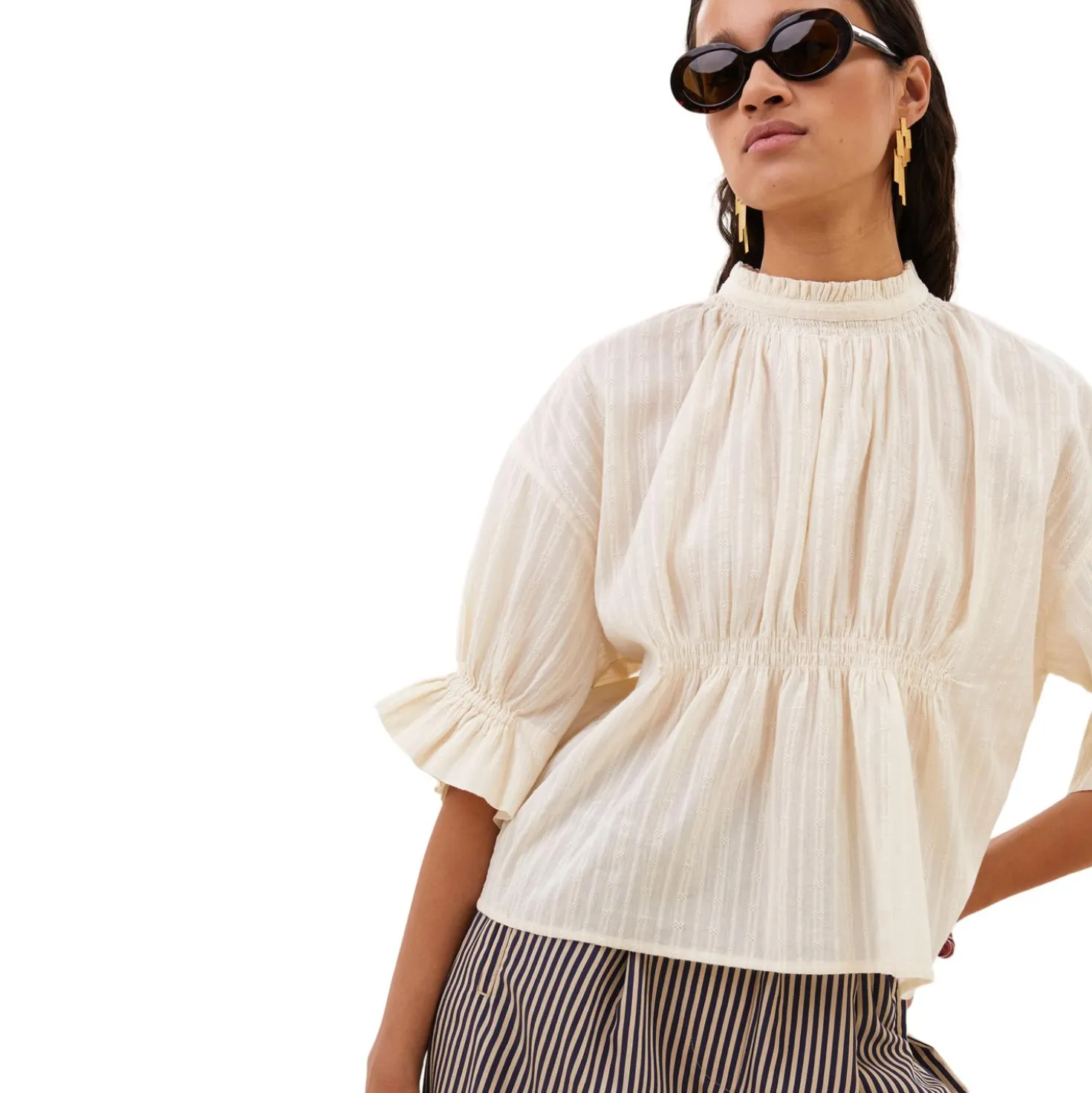 Isabel dobby blouse