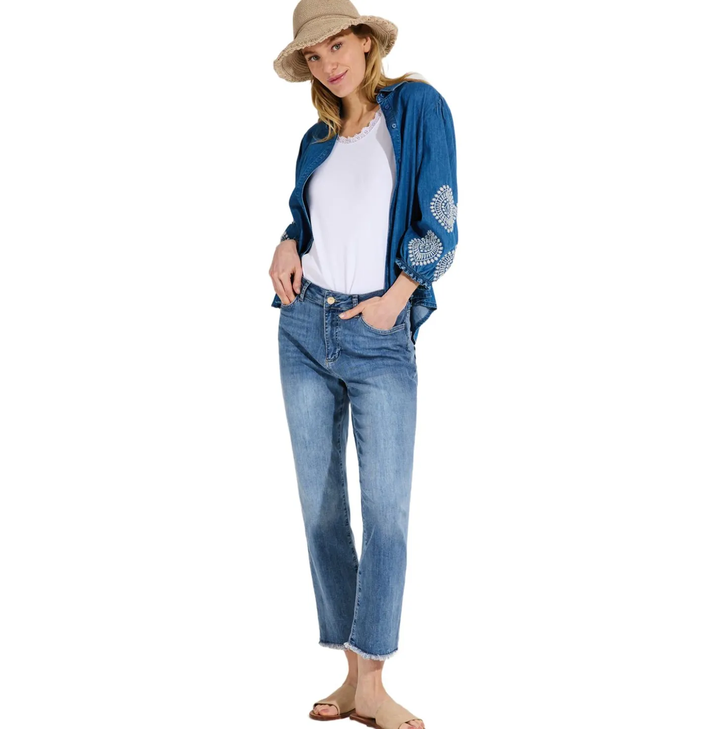 Jeansbluse