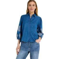 Jeansbluse