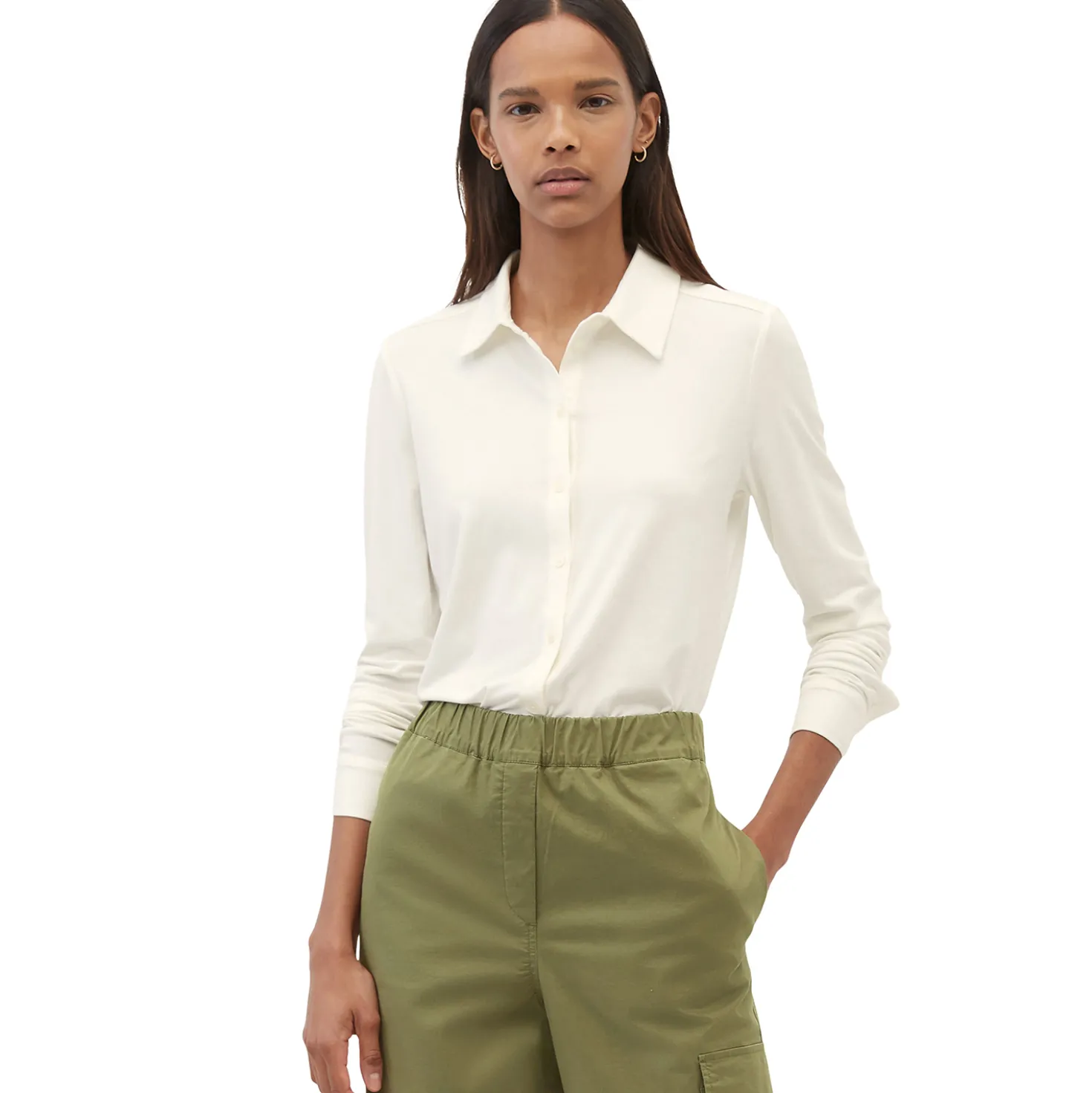 Jersey-Bluse regular