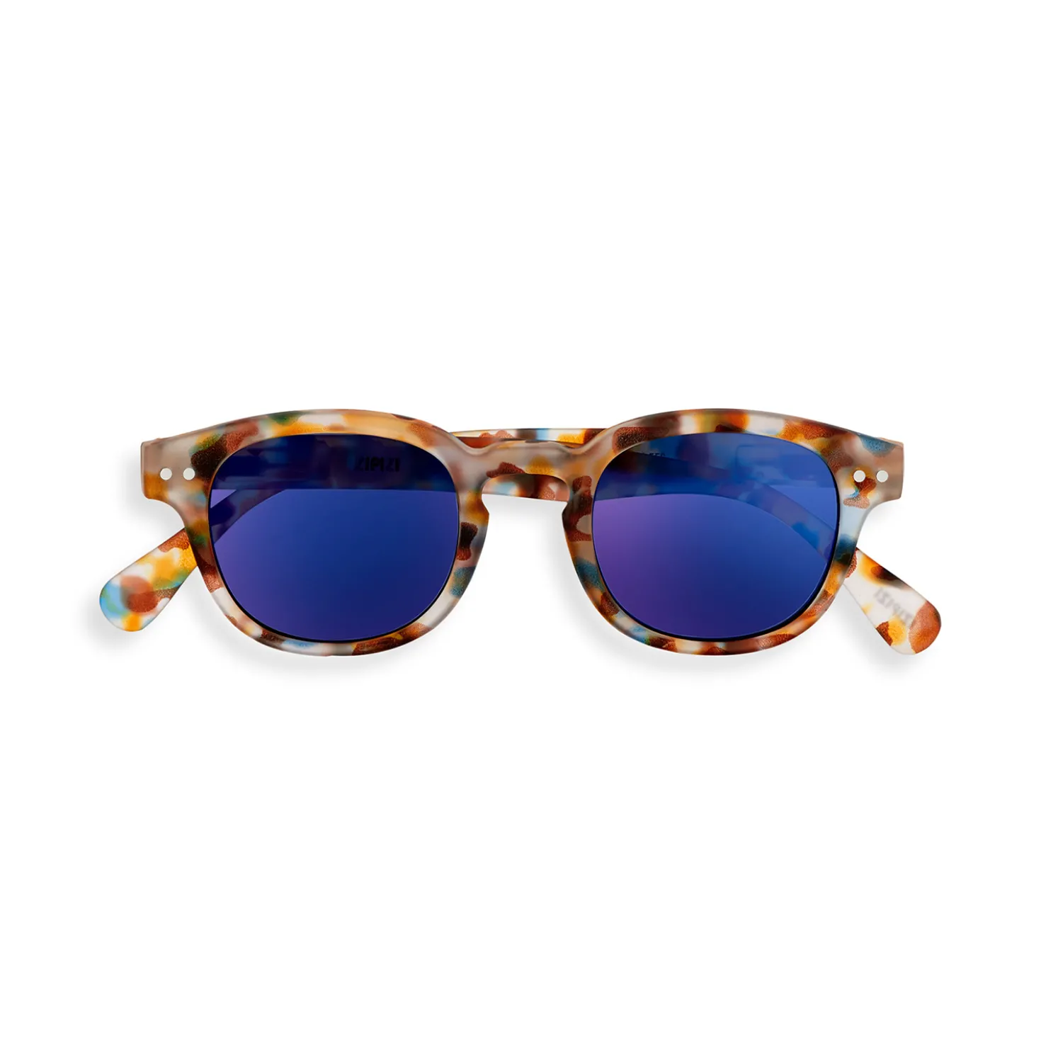 Junior SUN #C Blue Tortoise Blue Mirror Lenses +0.