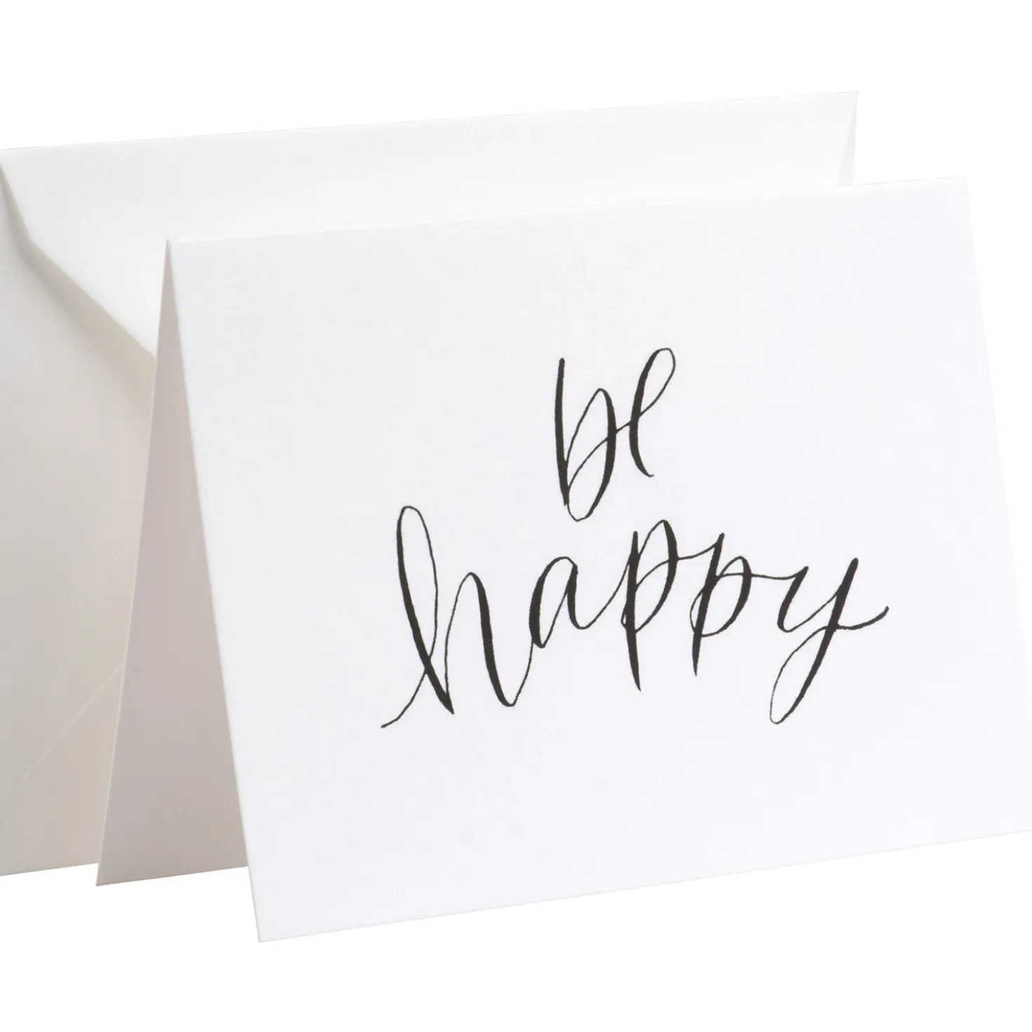 Karte Handlettering - Be happy
