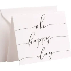 Karte Handlettering - Oh happy Day