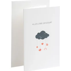 Karte Letterpress - Alles Liebe zur Geburt