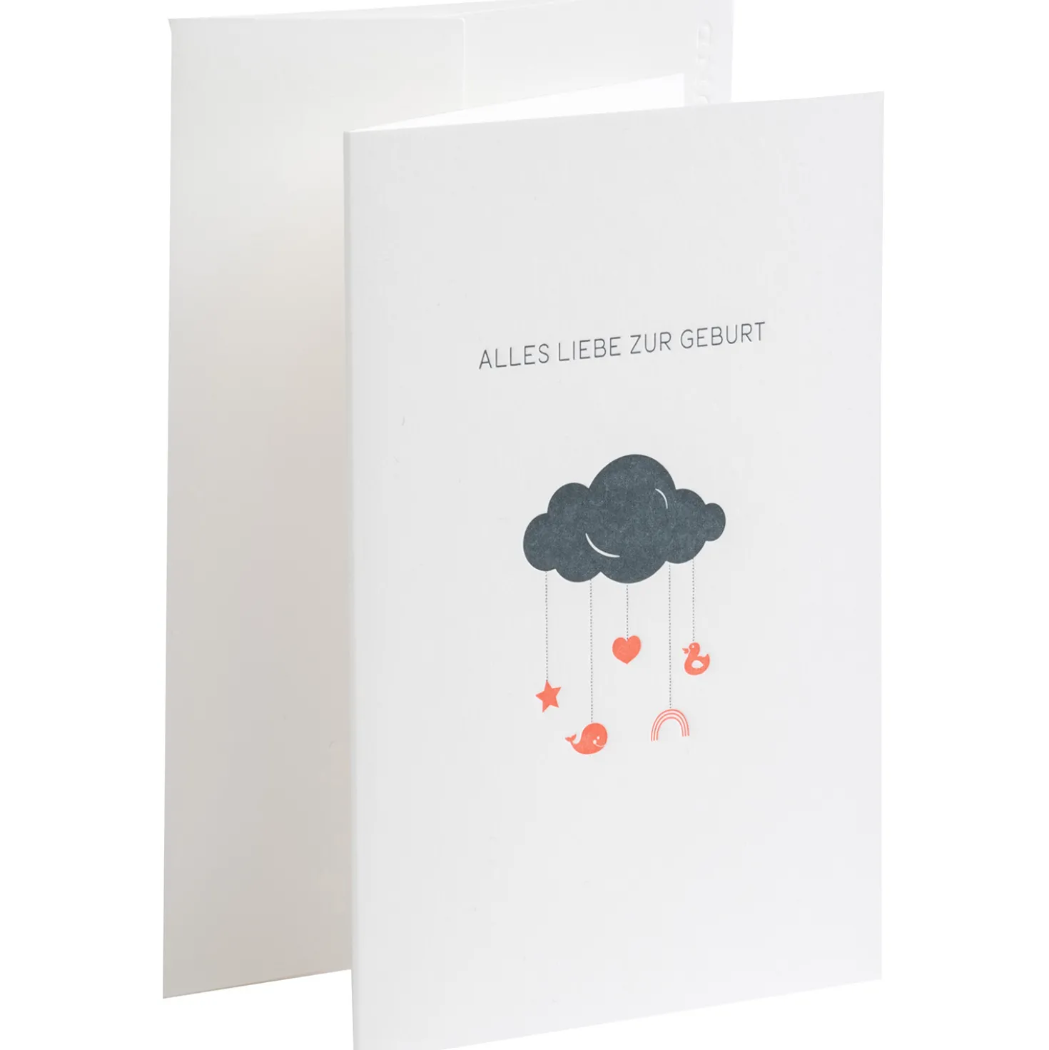 Karte Letterpress - Alles Liebe zur Geburt