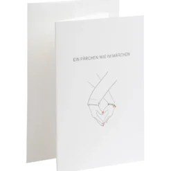 Karte Letterpress - Ein Pärchen wie im Märchen