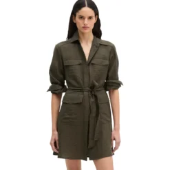 Kleid im safari-stil flared