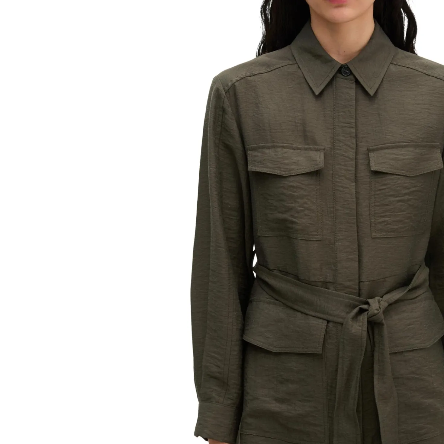 Kleid im safari-stil flared