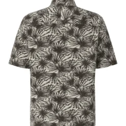 Kurzarmhemd mit Palmblatt-Print