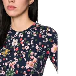 Langarm-shirt mit floralem allover-print