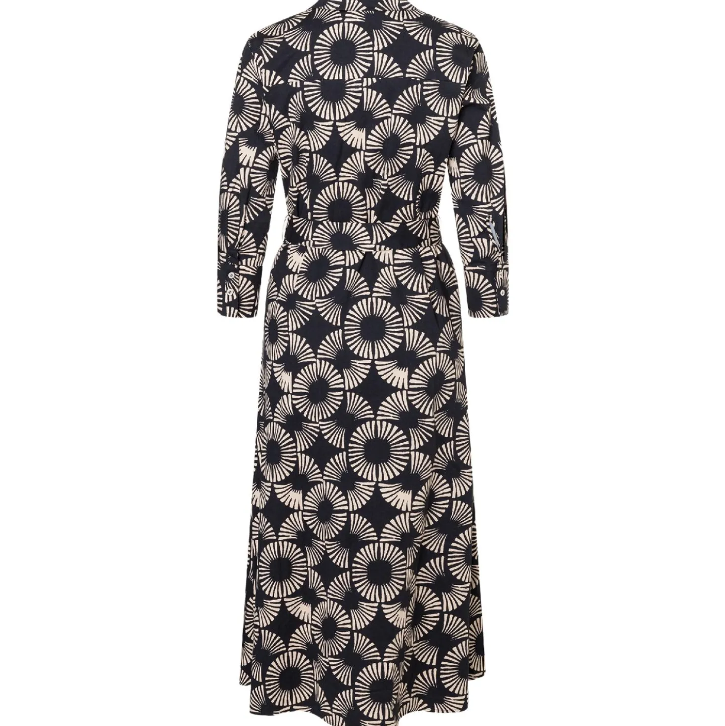 Langes hemdblusenkleid mit print