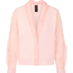Leichte jacke im materialmix