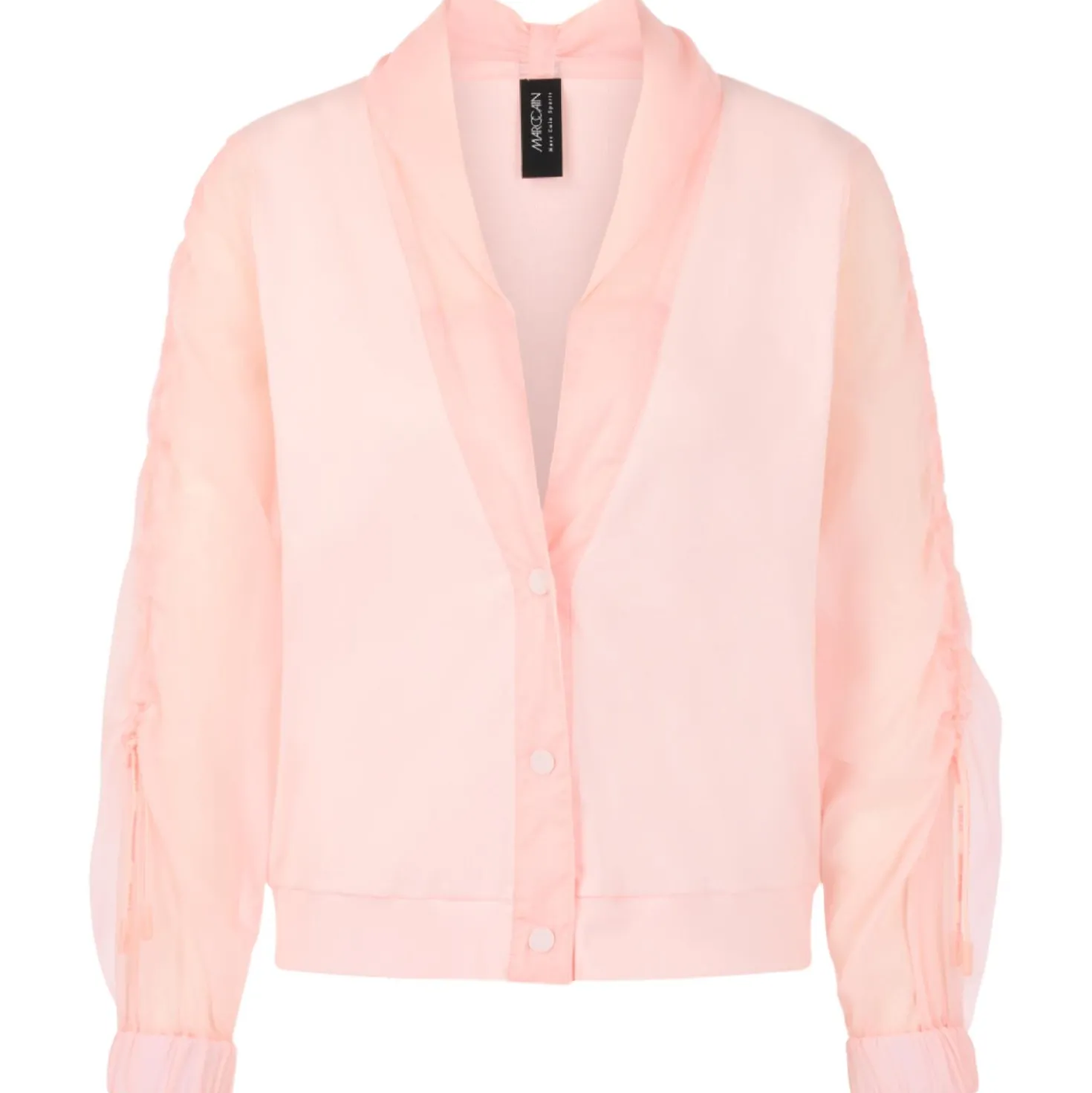 Leichte jacke im materialmix