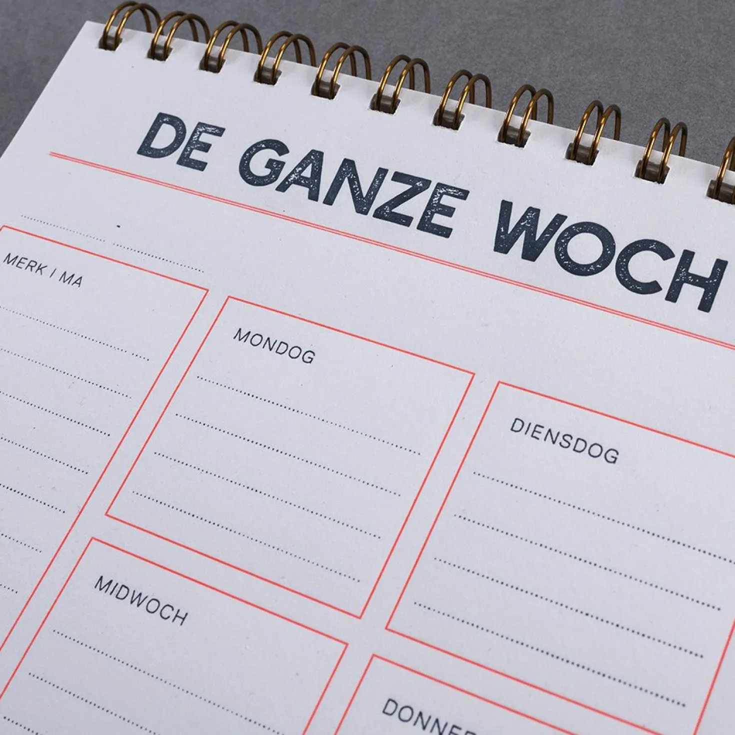 Letterpress Wochenplaner - Bavaria Edition