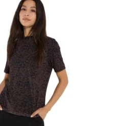 Meshshirt mit leomuster