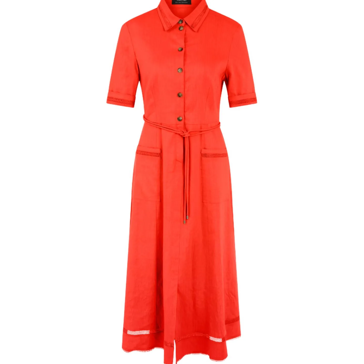 Midikleid aus leinenmix