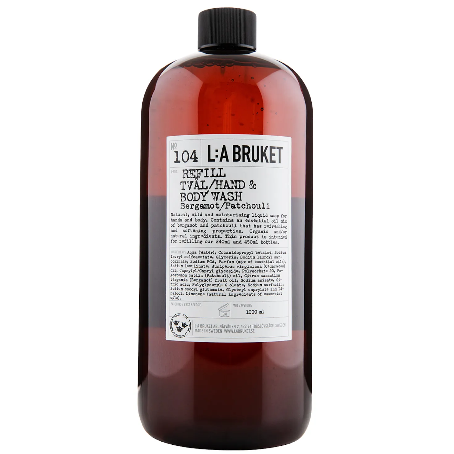No. 104 Hand&Body Wash Bergamot/Patchouli REFILL
