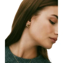 Ohrringe Infinity Knot Studs L Gold