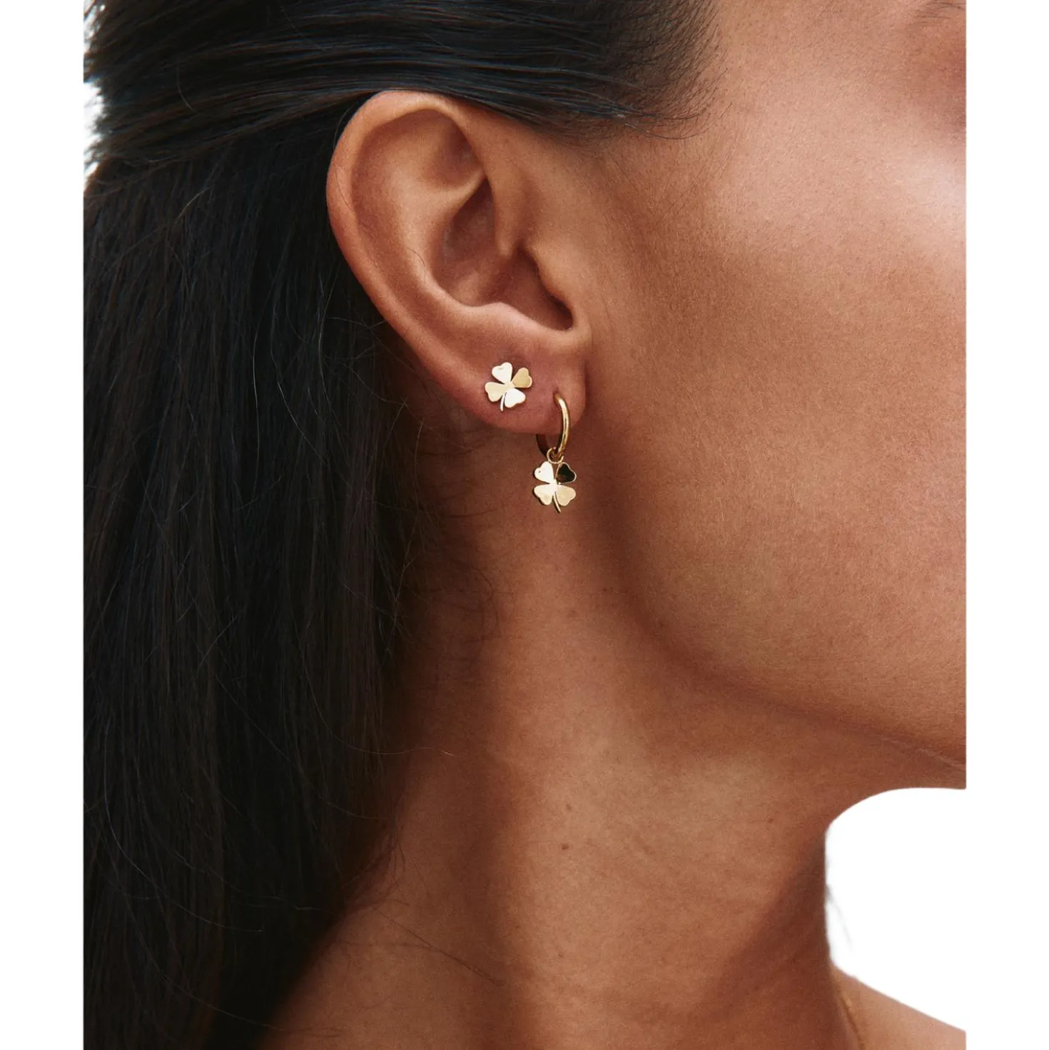 Ohrringe Lucky Mini Hoops Gold