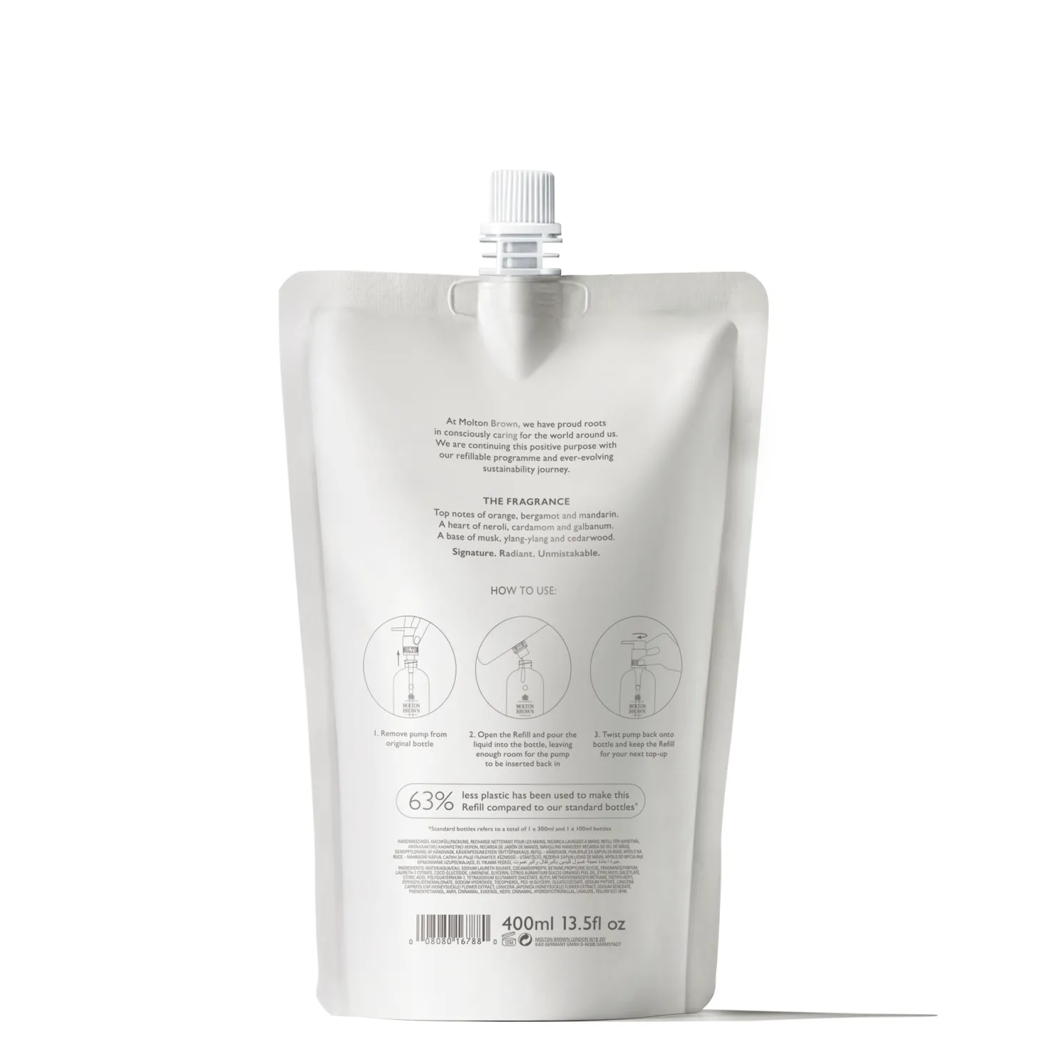 Orange & Bergamot Fine Liquid Hand Wash Refill
