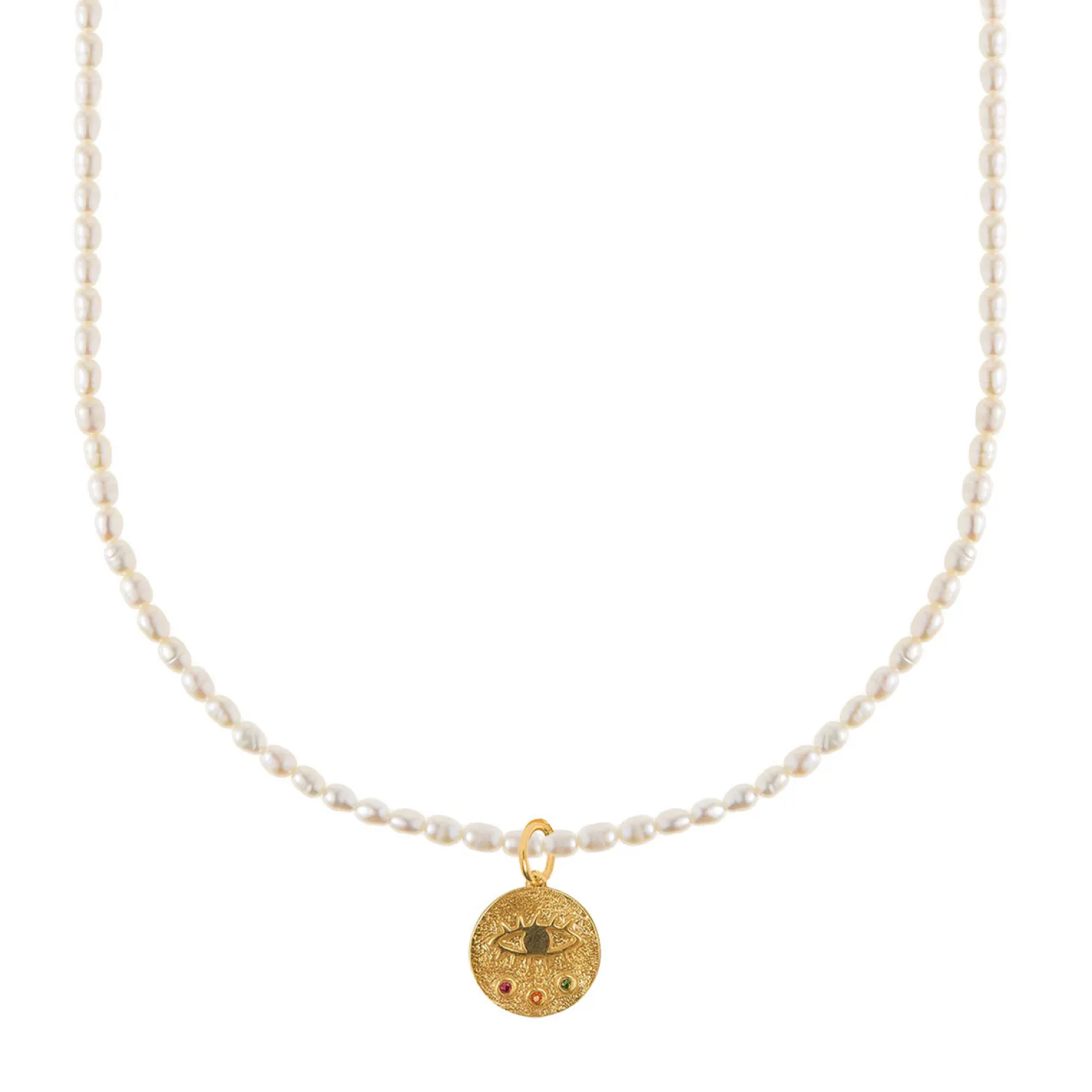 Perlen-Halskette Kressida Mini Oval
