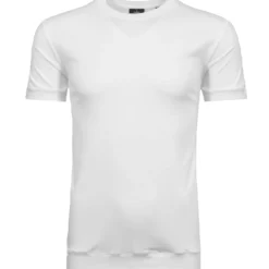 Pima t-shirt rundhals mit bündchen