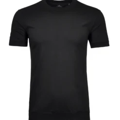 Pima t-shirt rundhals mit bündchen
